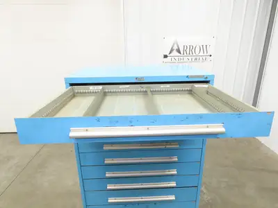 Nu-Era Modular Tool Storage Cabinet 10 Drawer 45x28x61" Stanley Vidmar Blue