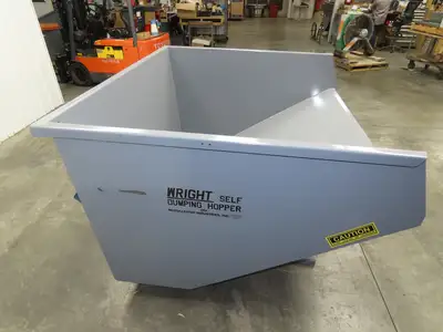 Wright 26099-GRY 2-1/2 YD Self Dumping Hopper 4000lbs Trash Recycle 10 Gauge Bin