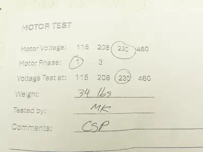 A.O Smith Century B770 Single Phase AC Motor 2Hp 3450 RPM 230V 1PH T56C