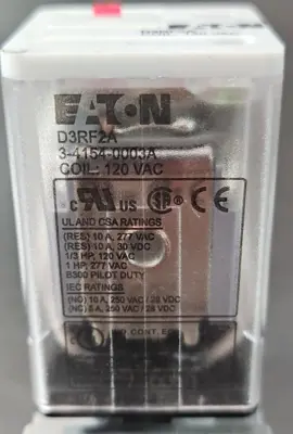 Eaton D3RF2A Relay Coil 120VAC with 51X120 Base (BIN413)