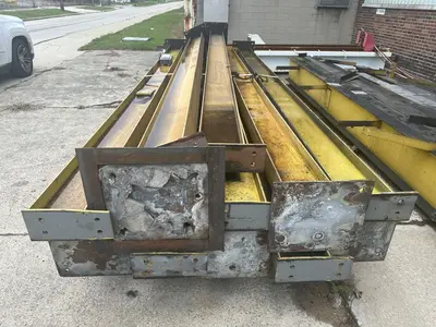 3 TON X 14' WIDE X 130' LONG MPH / BUDGIT OVERHEAD FREE STANDING CRANE SYSTEM: STOCK #20675