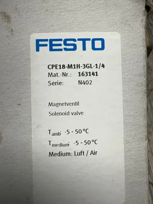 Used Festo CPE18-M1H-3GL-1/4 Misc Electrical & Power Parts South Carolina US | ESS Industrial Equipment Sales #1328013