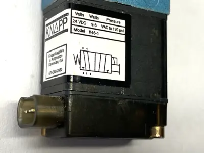 Used Knapp Pneumatic Solenoid Valve 24VDC 9.6W 120PSI Solenoid Valves Michigan US | Maverick Industrial Sales #1401750