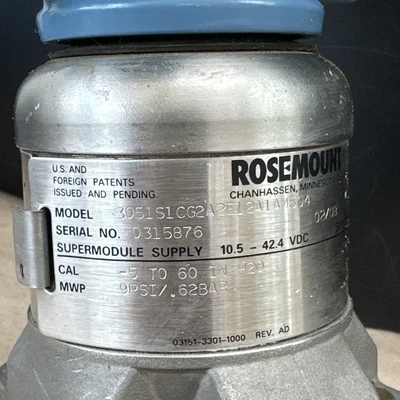 USED Rosemount 3051S1CG2A2E12A1AM5Q4