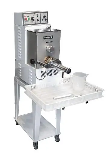 Trento 11 lb (5 kg) Countertop Pasta Machine with Cooling and Cutter, 1 HP, 110 V + TROLLEY