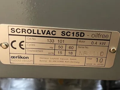 USED LEYBOLD SC15D