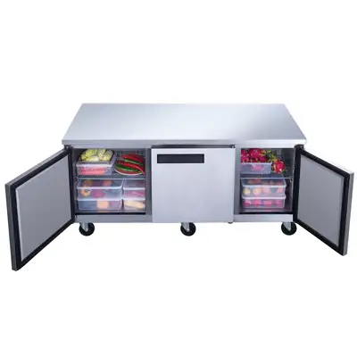 New | in-Stock Dukers New Dukers DUC72R 3-Door Undercounter Commercial Refrigerator in Stainless Steel Undercounter Refrigerators Illinois US | Falcon Restaurant Supply #1376284