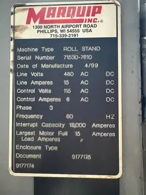 USED 1999 MARQUIP DUAL 72 X 72