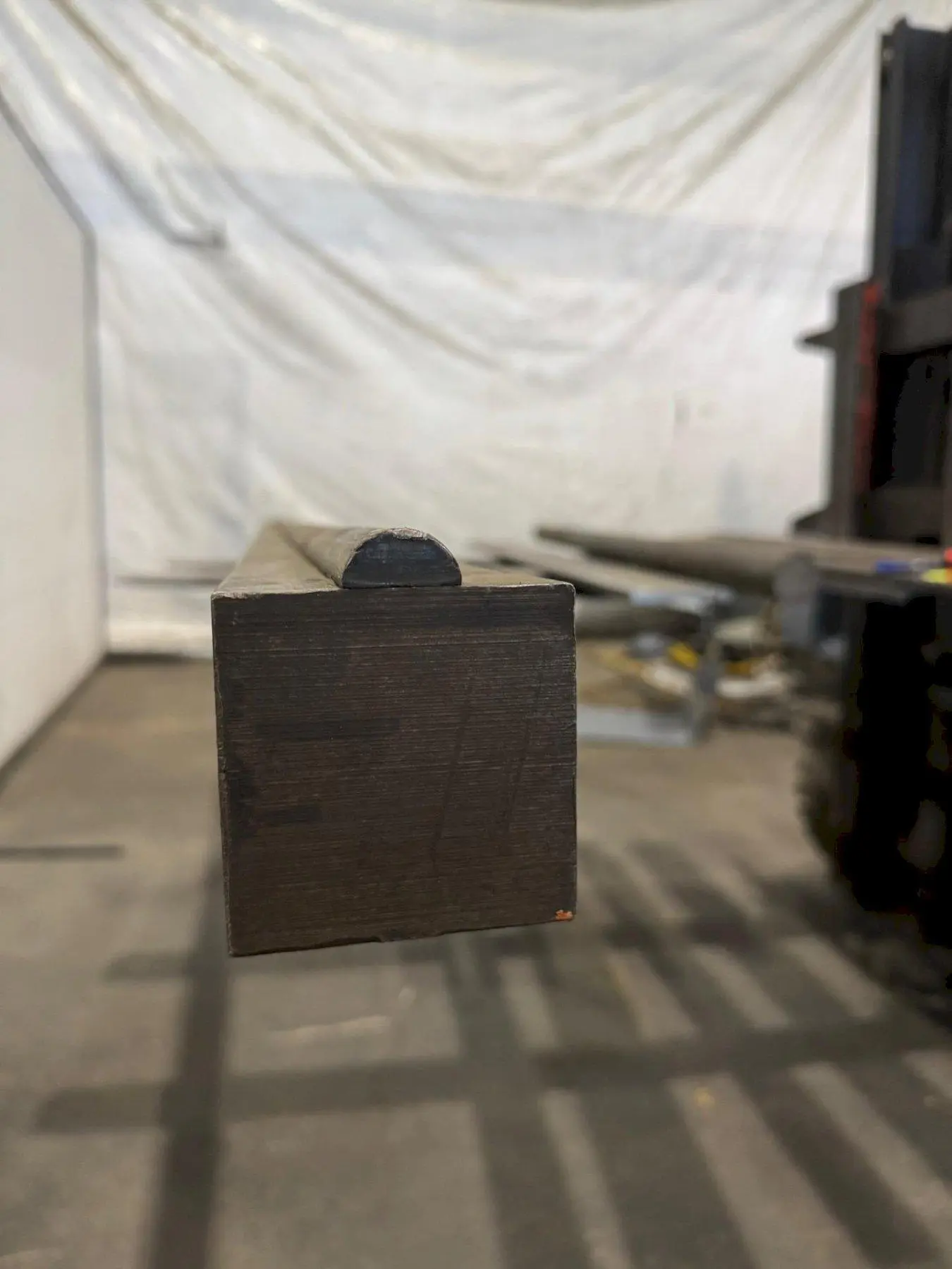 120" X 3" X 3"  1/2" PRESS BRAKE CONICAL DIE. STOCK# 0876224
