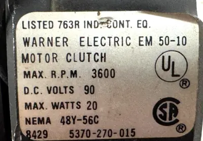 NEW WARNER ELECTRIC 5281-451-005