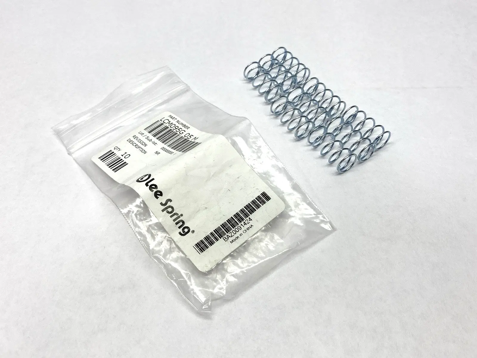USED LEE SPRING COMPRESSION SPRING .984" L X .472" OD X .216" H LOT OF 9