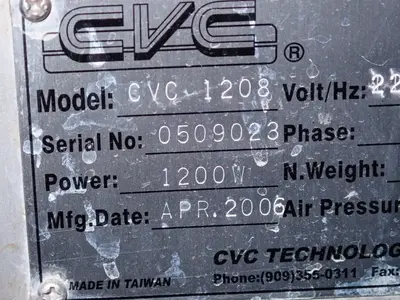 Used 2006 CVC CVC1208 Chemical & Process Equipment Ohio US | HGR 24 #870670