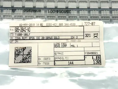 71600-106LF | Amphenol ICC  Rectangular Connector IDC 28-30AWG Gold LOT OF 144 - New Other