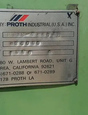 USED 1986 PROTH PSGS-2550AH