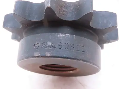 Martin 60B11 #60 Roller Chain Sprocket 11-Tooth 1" Threaded Bore  Lot of 3