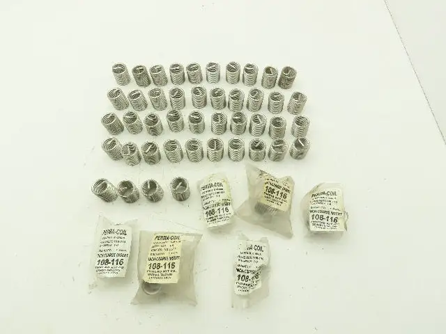 Perma Coil 108-116 Thread Insert Coil 1-8  UNC Helicoil Lot of 50