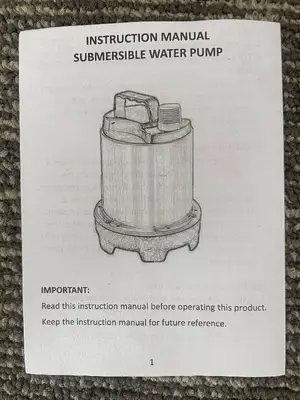 YP9024 Submersible Water Pump - 1/3 HP, 120V, 2450 GPH, IPX8