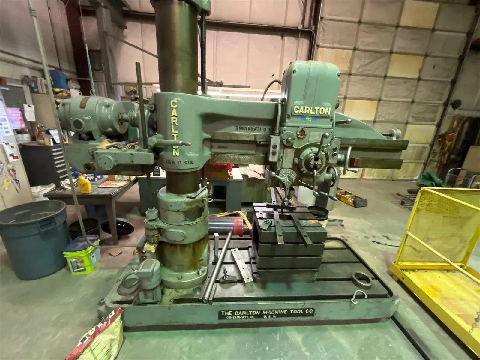 5' X 11" CARLTON MODEL #1A RADIAL ARM DRILL: YOBRO #25176