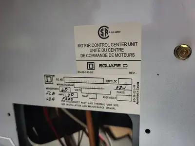 MCC Unit 100 hp, Nema 4