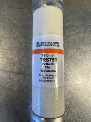 New Ferraz Shawmut TRS75R 75 Amp 600V Tri-Onic RK5 Fuse (BIN-1.5.5)