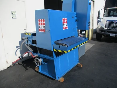 36" AEM, Belt Grinder, w/ slurry & blower