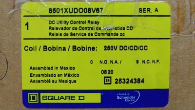Square D 8501XUDO08V67 DC Utility Control Relay Ser. A 250VDC Coil 12 Poles Used