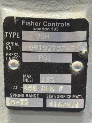 Used Fisher 98H Air Pressure Regulators Indiana US | J&J Industrial Supply #1567508
