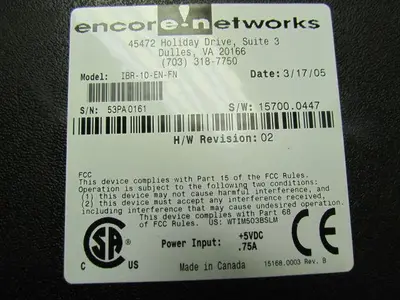 Encore Networks IBR-10-EN-FN Low-end Legacy To IP Converter W/Power Cord
