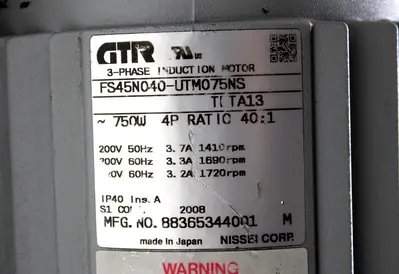 USED NISSEI CORP. GTR FS45N040-UTM075NS