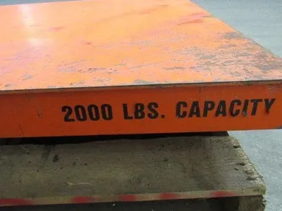 Presto X4W24-20 2000 LB 48"x48" Hydraulic Scissor Lift 7"-43" Height 460V 3Ph
