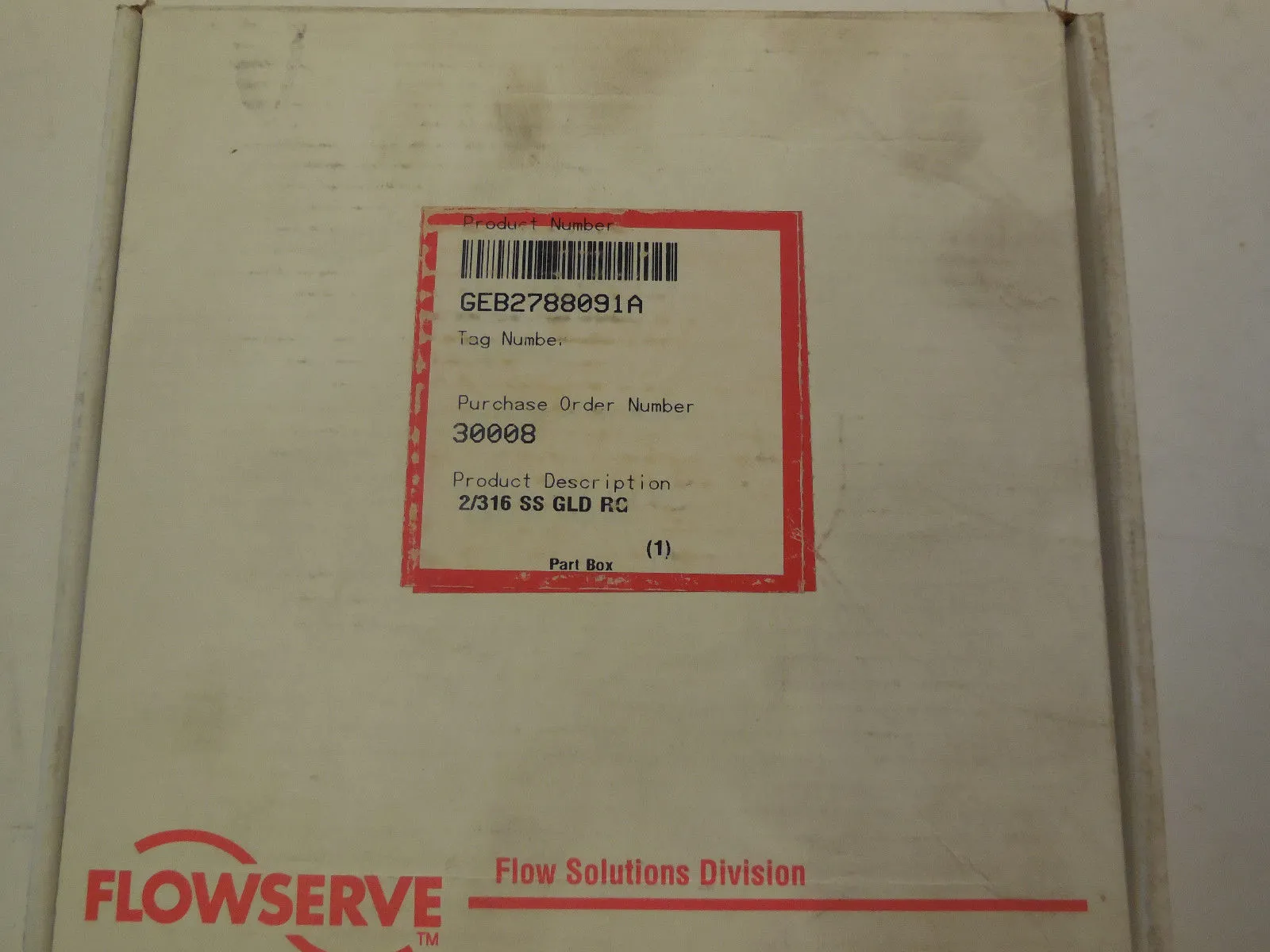NEW FLOWSERVE GEB2788091A SS GLAND RING