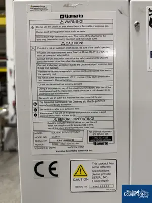 Used Yamato Yamato ADL311S Spray Dryer Spray Dryers Ohio US | Federal Equipment Company #1256475