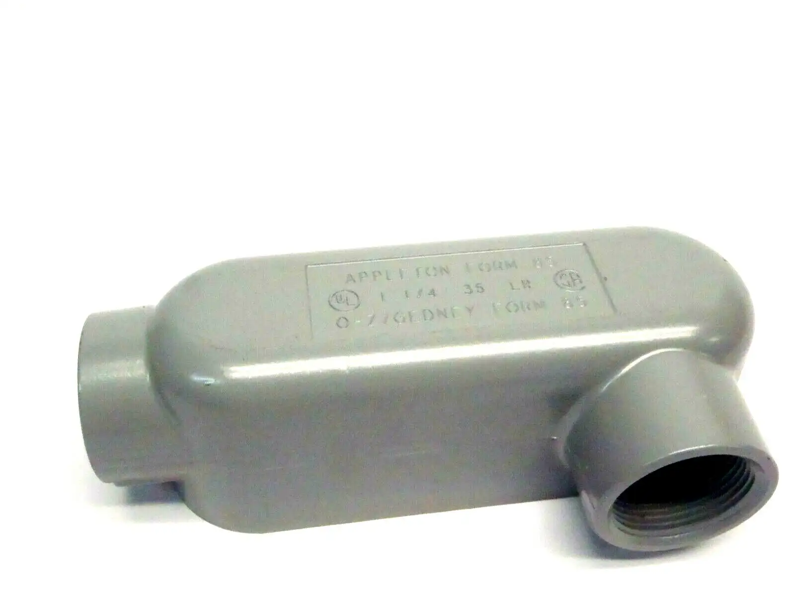 USED APPLETON UNILETS LR THREADED 1 1/4 HUB FORM 85 CONDUIT BODY