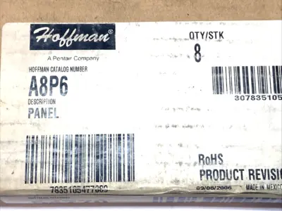 New | in-Stock Hoffman Enclosure Panel 6-3/4" x 4-7/8" BOX OF 8 Electrical Panels Michigan US | Maverick Industrial Sales #1392413