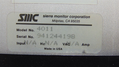 Sierra Monitor Corporation Model 4011 Gas Detector Controller Module Used
