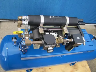 Haskel 8AGD-2 Single Stage Double Action Gas Booster with 80 Gallon Tank