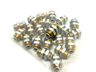 USED SMC PUSH-TO-CONNECT STRAIGHT BULKHEAD UNION FITTING 6MM