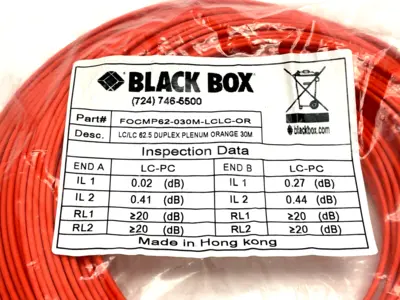 New | in-Stock Black Box FOCMP62-030M-LCLC-OR Cable & Wire Michigan US | Maverick Industrial Sales #1462816