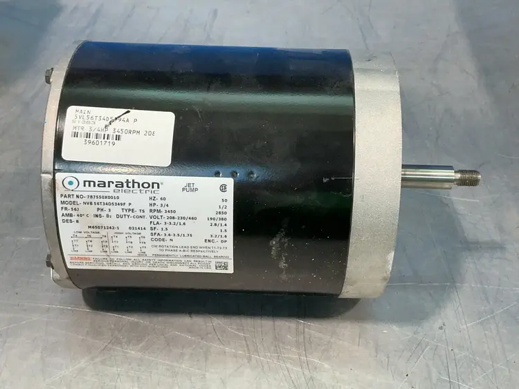Used MARATHON ELECTRIC 787550X0010 / NVB 56T34D5349F P Pumps Ohio US | HGR 24 #1567374