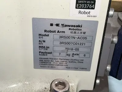 Used 2018 KAWASAKI 3RS007NAC05 Robots Ohio US | HGR 24 #1568559