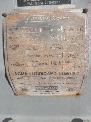 USED LUFKIN S106CH