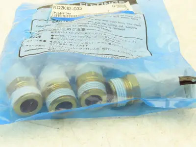 SMC KQ2K10-03S Male Push Fitting 45° Elbow 10mm Tube x 3/8"RC Brass  Lot of 24