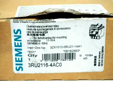 NEW SIEMENS 3RU2116-4AC0 OVERLOAD RELAY 3RU21164AC0