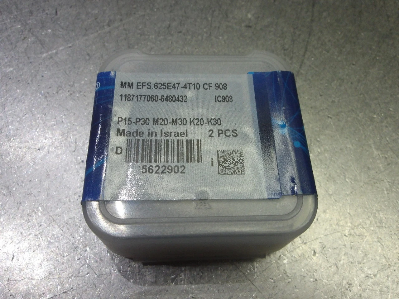 Iscar T10 5/8" 4 Flute Carbide CC Endmill Head QTY2 MM EFS.625E47-4T10 CF IC908 (LOC2596)