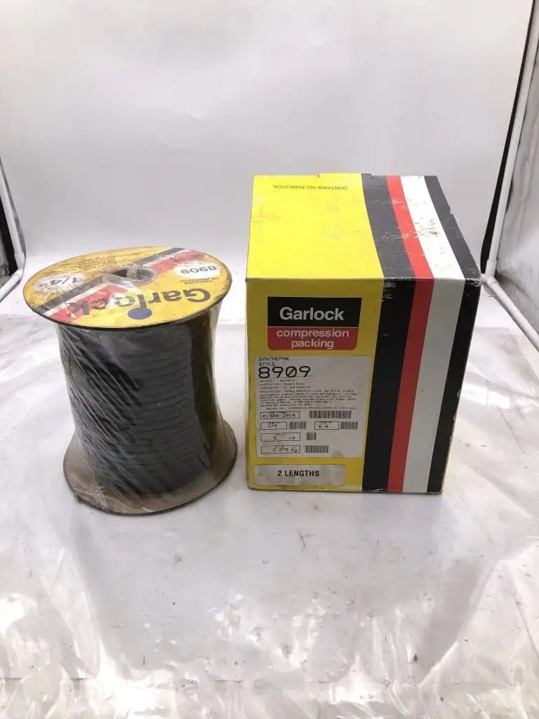 Garlock Synthepak 8909 1/4″ Square Braid Compression Packing 50ft-NIB
