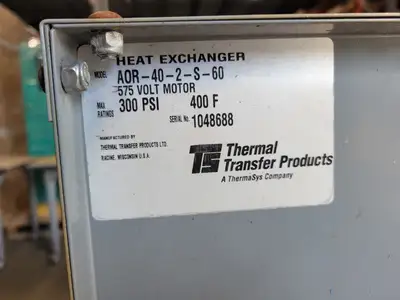 Used THERMAL TRANSFER PRODUCTS AOR-40-2-S-60 Heat Exchangers British Columbia CA | Lenmark #1488875