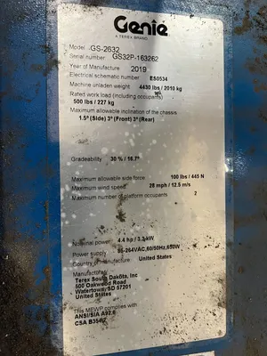 2019 GENIE GS-2632 Scissor Lifters | Universal Press & Machinery (UPM) (12)
