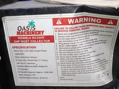 USED OASIS MACHINERY DC2000