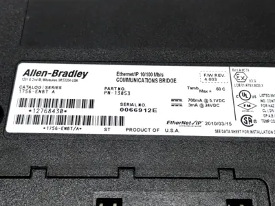 Used Allen Bradley 1756-ENBT Ser. A PLC Ethernet Equipment Michigan US | Maverick Industrial Sales #1468002