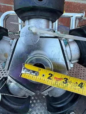 USED 5 ITT PURE FLO ADVANTAGE STAINLESS STEEL DIAPHRAGM VALVE W/ 1" SANITARY FITTING